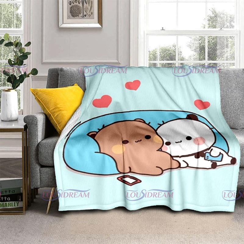 Kreslená broskvová deka pro kočky Super hřejivá dětská dívka Roztomilá kočičí deka Cestovní povlečení Rozkládací pohovka Deka pro milovníky narozenin Dárek pro milence