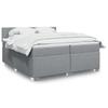 Vidaxl Letto Continentale Con Materasso, Grigio Chiaro, Tessuto 200X200 Cm