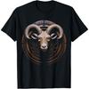 Goat Sculpture Art Animal Mandala Graphic Motif Goat T-Shirt