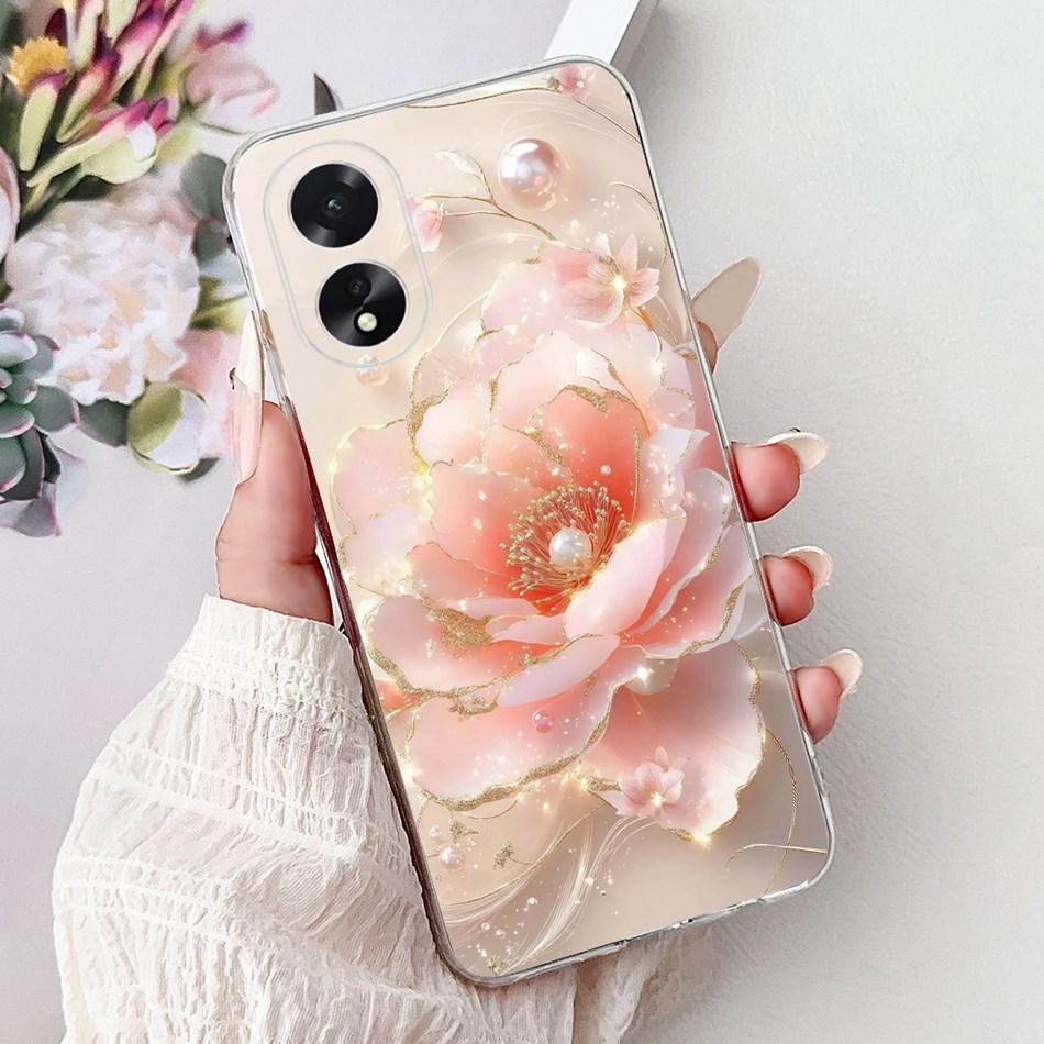For OPPO A18 A38 CPH2579 CPH2591 Elegant Floral Butterfly Phone Case For Oppo A18 A38 4G Soft Silicone TPU Cases
