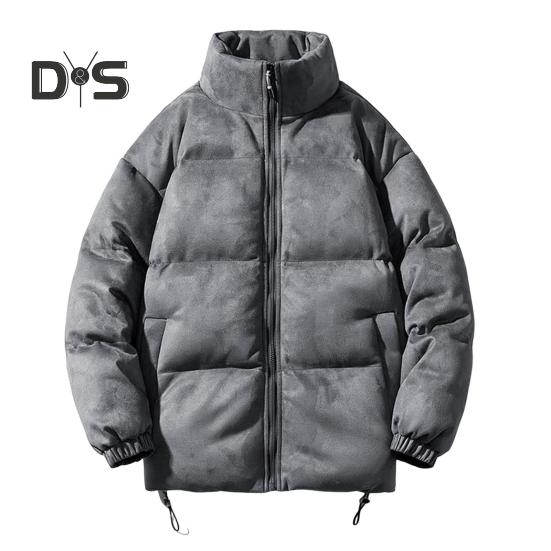 Bomullsrock med Blixtlåslist Ståkrage Mockaläder Ytskikt Dragsko i Fållen Vinter Ytterkläder Vindtät Värmeisolerande Rock