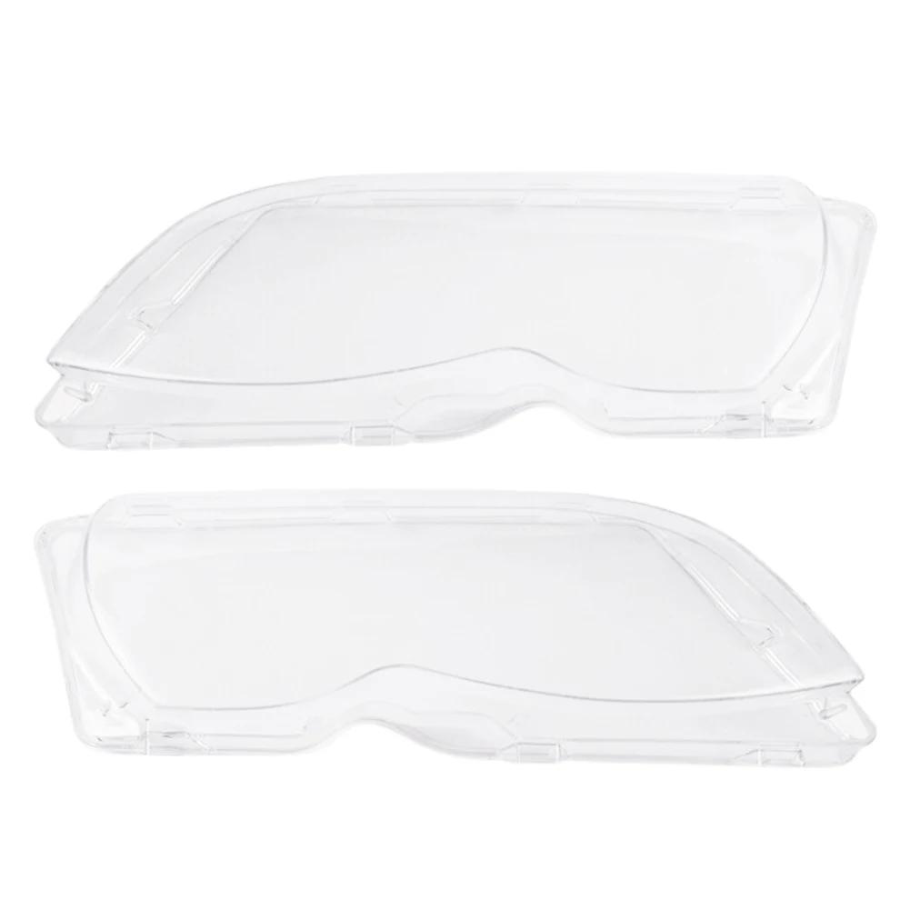 Left+Right Car Front Headlight Lens Cover For BMW E46 2 Door 1999-2003 M3 2 Door 2001-2006 Transparent Lampshade Headlamp Cover