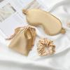 3Pcs Set Women Imitated Silk Sleep Eye Mask Eye Patches Eyeshade Blindfold Travel Rest Eye Cover Night Eyeshade