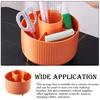 Rotating Makeup Brush Organizer Holder with 5 Compartments Stationery Pen Container Shelf Dressing Table Bedroom