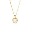 Waterproof Geometric Pendant Necklace PVD Plated Heart Pendant Necklace  For Women