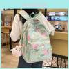 2023 New Cartoon Printed Backpack For Girls Korean Version Cute And Lightweight Nylon Material Breathable And Durable School Shoulder Bag