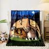 Madagascar Cartoon Characters Blanket Bedroom Blanket for Livingroom Couch Lunch Break Soft Throw for Friend's Festival Gift
