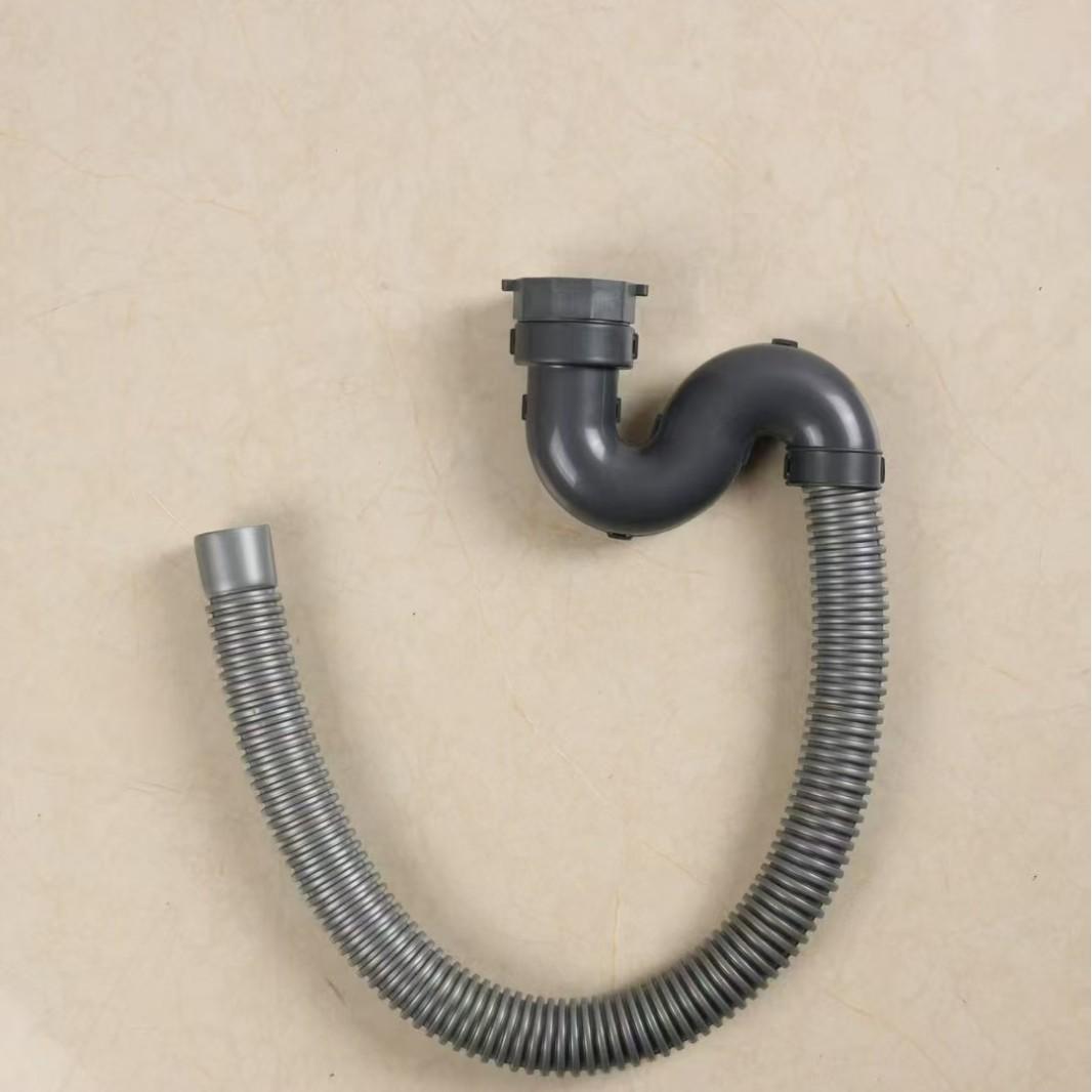 Universal Kitchen Sink Drain Pipe Set - Basin Accessories & Soft Drainer
