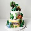 Dekoracje na Baby Shower z Dinozaurami Toppery na Tort Happy Birthday Zabawka Dinozaur Pies Artykuły na Imprezę