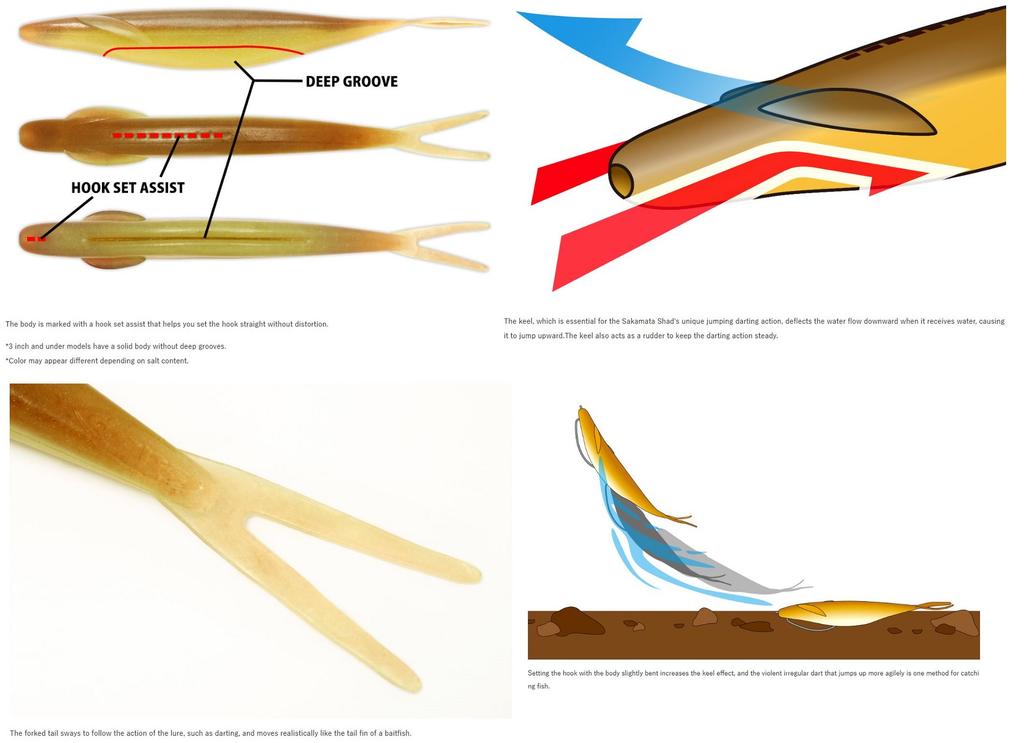 Deps Soft Lure Sakamata Shad 4 Inch 22 (5220)