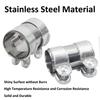 Muffler Band, Muffler Clamp, Length 3.7 inches (95 mm), General Purpose, Stainless Steel, Exhaust