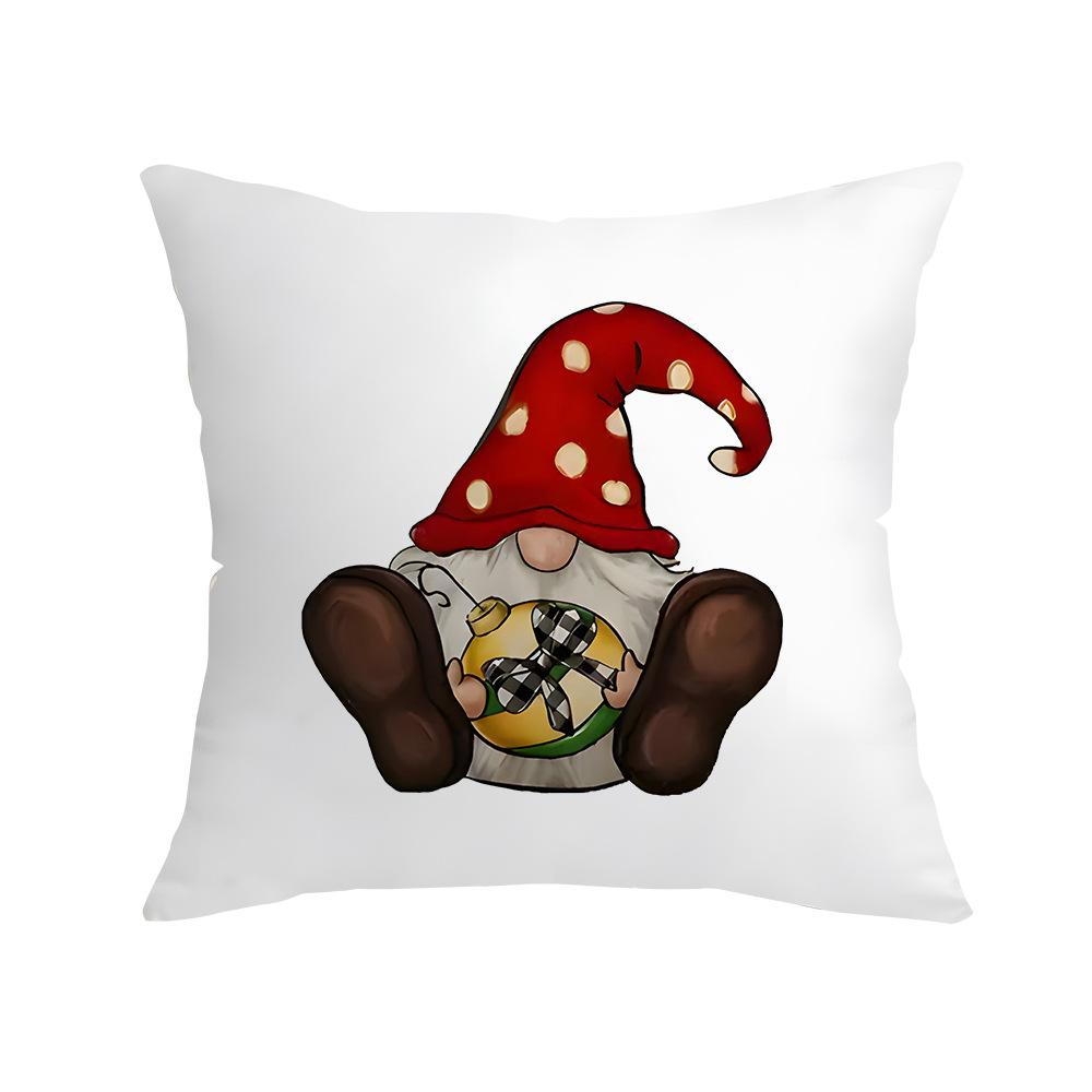 Christmas Letters Single-sided Printing New Festive Red Pillowcase Santa Claus Modern Living Room Pillowcase