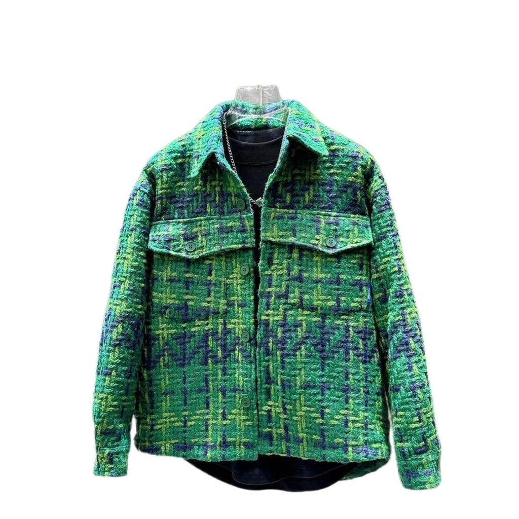 Men's Retro Style Cotton-Padded Jacket - Thick Yarn Weave, Warm & Trendy for Autumn/Winter