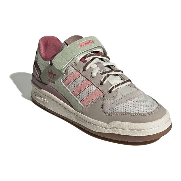 Adidas Originals Forum Leder Low-Top Sneaker Damen Sneaker Braun Grün Pink IG1581