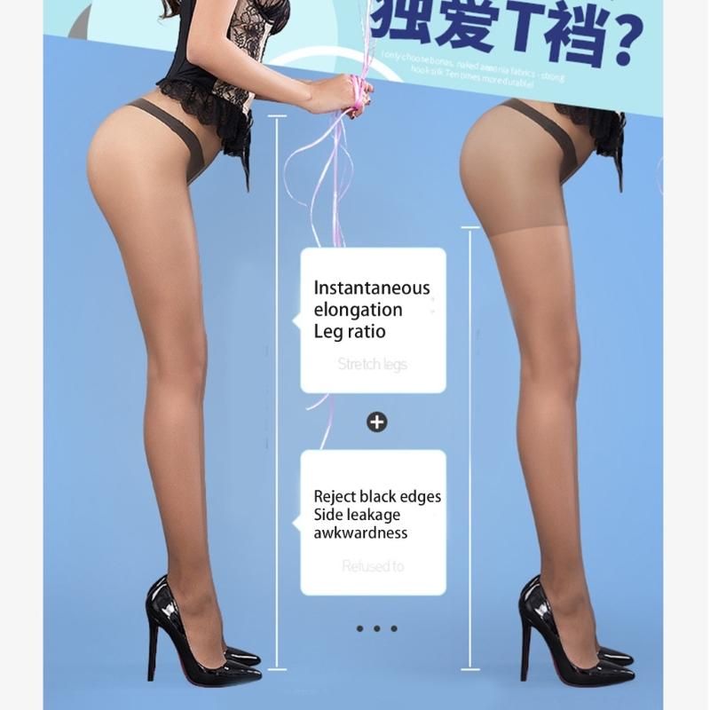 Women Ultra Thin Seamless T-Crotch Sexy See Through Pantyhose Summer Invisible Stretchy Sheer Tights Stockings Hosiery