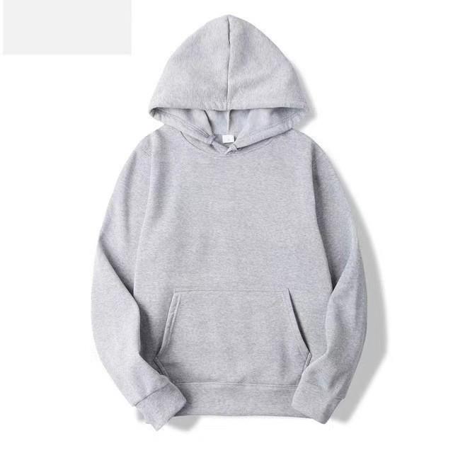Europe Unisex Fleece Hoodie - Autumn/Winter Solid Color