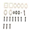 24pcs Exhaust Manifold Bolt Gasket Kit Metal Alloy Replacement for Dodge for Cummins 5.9L 12V