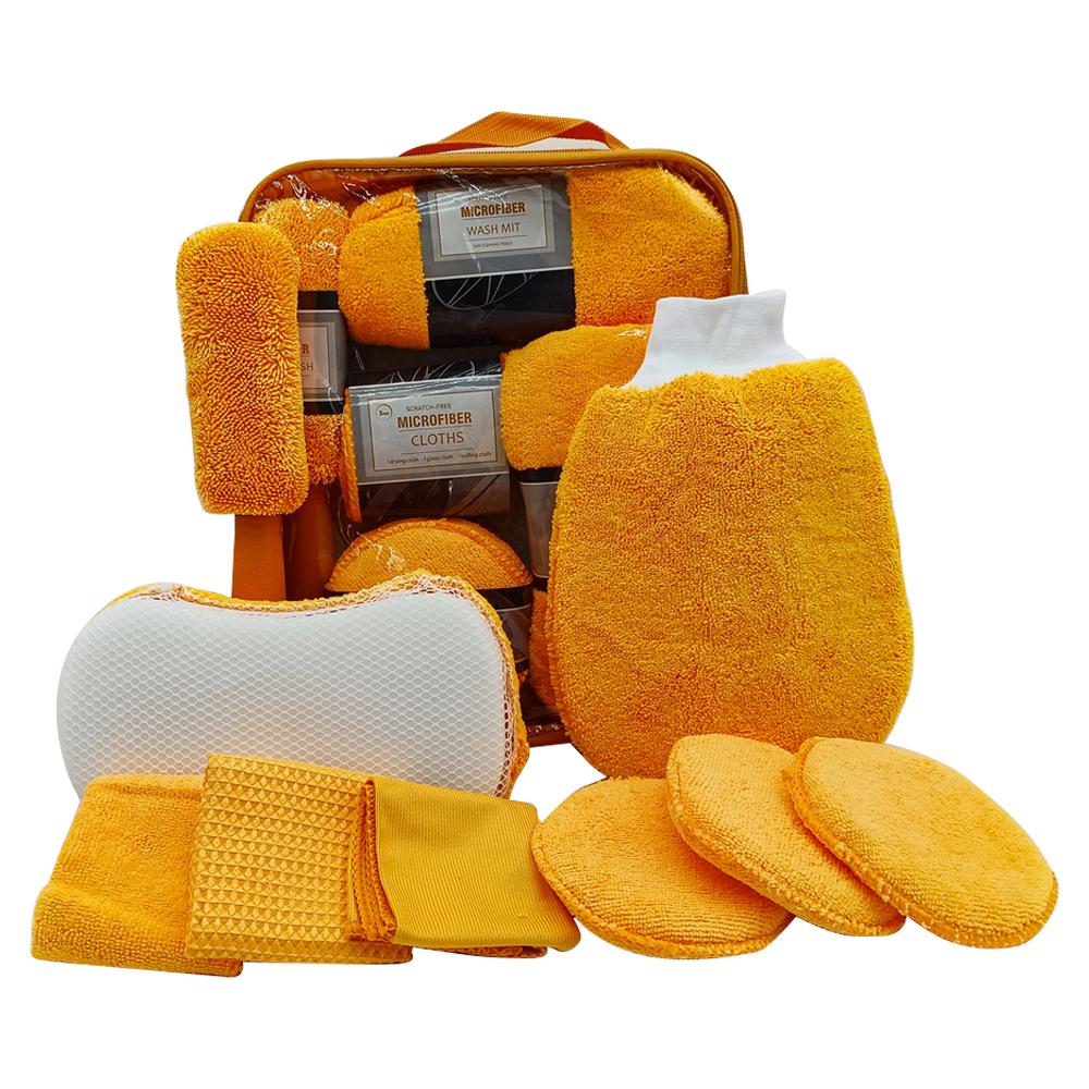 9Pcs Set Car Wash Kit Auto Detailing Washing Tools for Cleaning Windshield Hood Doors Windows
