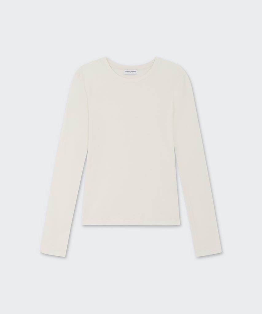 MUSINSA STANDARD WOMAN Women'S Sheer Slim Long Sleeve T-Shirt [Butter Cream]