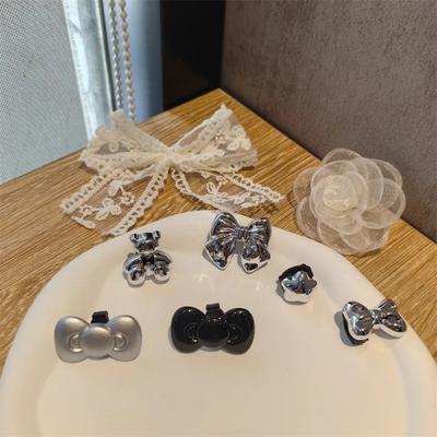 1pcs Pendant Bow Shoelaces Clips Fashion Keychain Accessories Handmade Shoes Clip Lace Bowknot Charm Shoe Buckle Decoration Bag