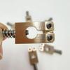 6-piece Set of Round-hole Bridge Natural Brass and Natural Stainless Steel Electric Guitar Bridges String Guide Bridge