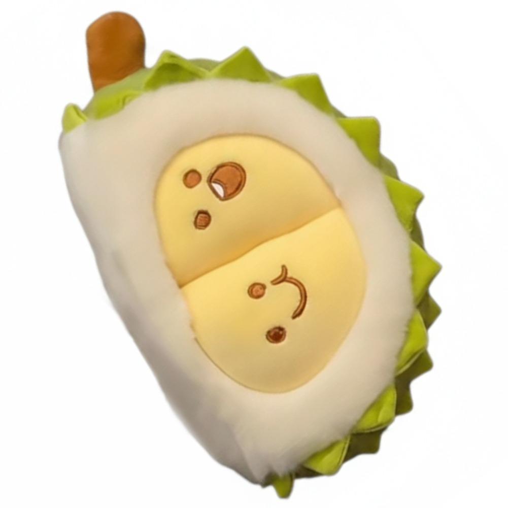 Grappige Afneembare Durian Pluche Sleutelhanger Mini Fruit Knuffel Creatieve Tas Hanger Hangend Ornament Zachte Pop Kinder Cadeau beige