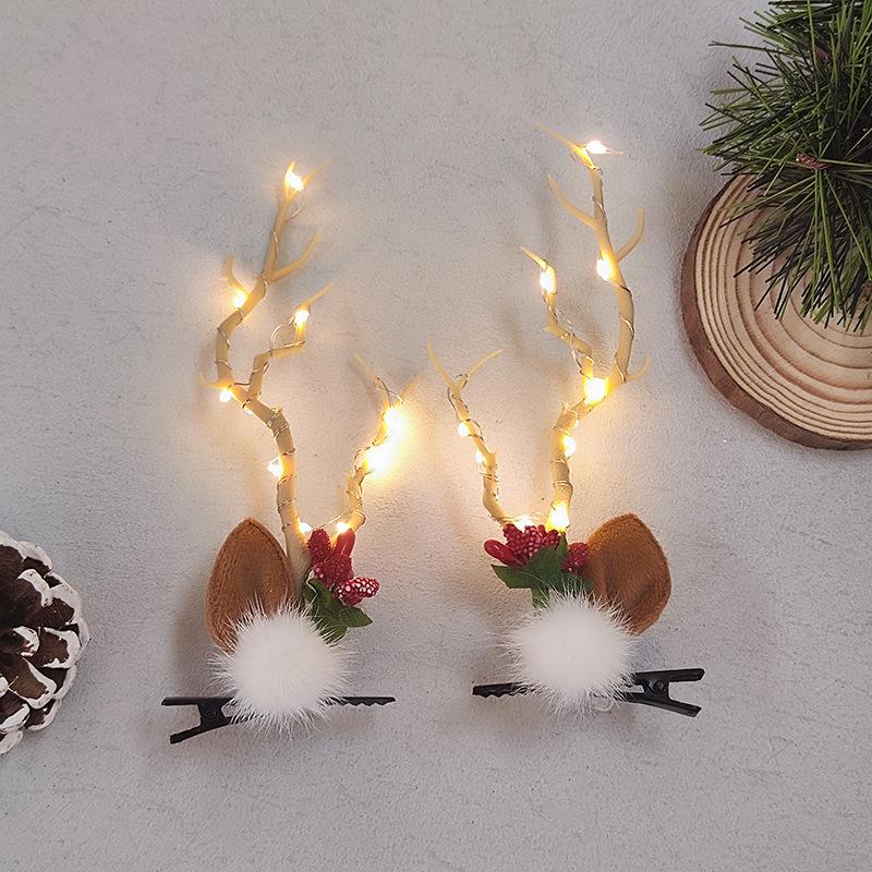 Świecące Świąteczne Akcesoria do Włosów Bałwana: Świecąca opaska i spinka do włosów dla dorosłych i dzieci