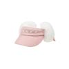 ONOFF Women'S Real Fox Fur Visor Of8613Lb_Pink