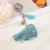 Velvet Korean Hot Diamond Keychain Cheer Squad Creative Letter Horn Keychain Backpack Pendant Gift. For Kids Adults Children's Birthday Gift Holiday