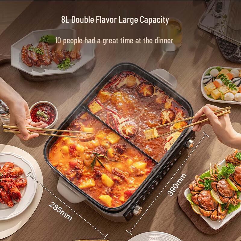 Royalstar 8L Electric Hot Pot Stir-Fry Pan