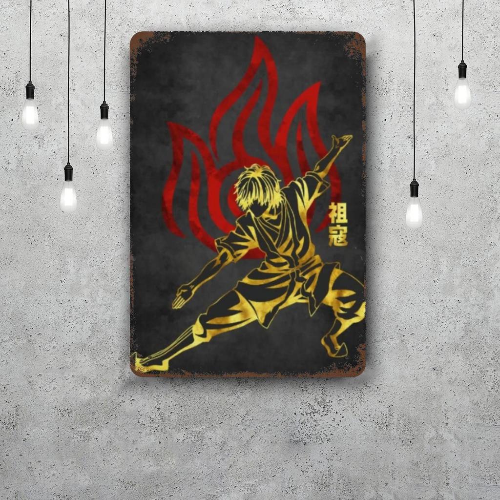zuko Cartoon Retro Vintage Tin Sign Poster Decorative Plaque Metal Plate Wall Decor