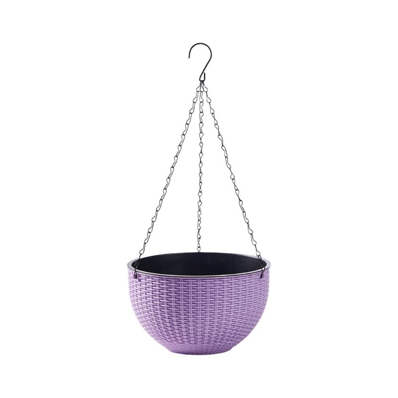 Space Saving Resin Flower Pot Hanging Planter Basket For Vine Ferns Modern Home Balcony Gardening Accessories