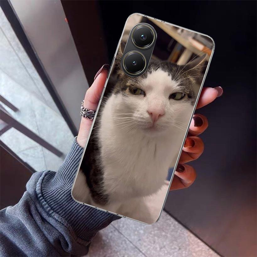 Pet Cat Funny Memes Phone Case For Xiaomi Poco X7 X6 X5 Pro F7 Ultra Redmi 15C 15 13 13C 12 12C 10 10A 10C 9 9A 9C 9T Shell Poco
