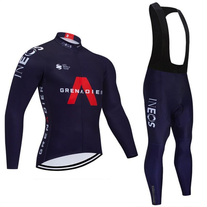 Mens Long Sleeve Cycling Jersey Bib