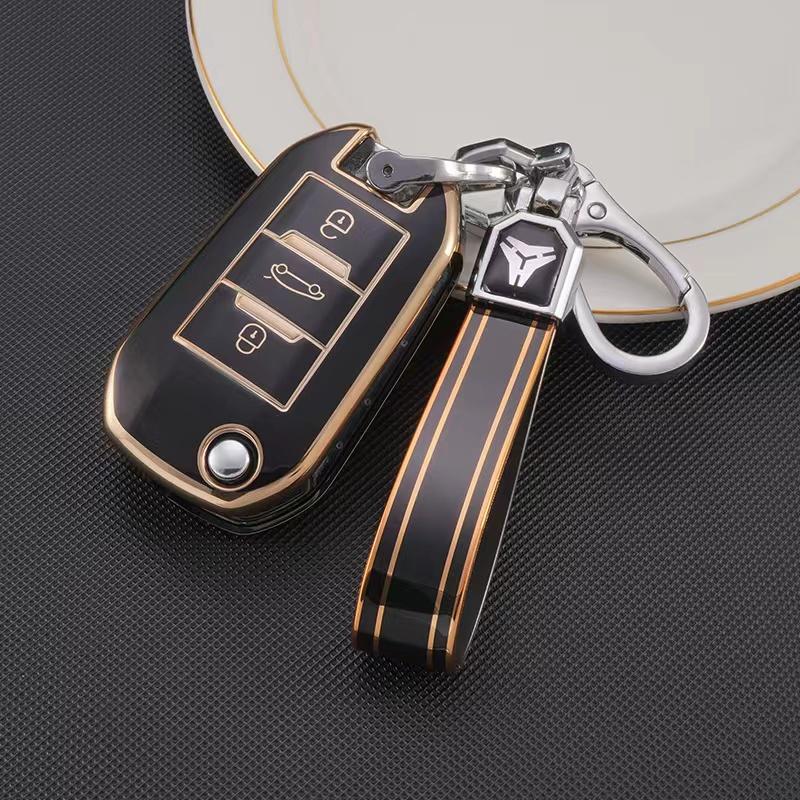 TPU Car Remote Key Case Cover Shell For Peugeot 208 107 206 306 307 308 2008 3008 4008 5008 RCZ Citroen C1 C2 C3 C4 C5 CACTUS C8
