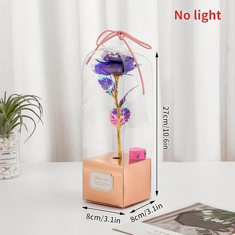 Red Rose Flower Artificial Flower 2025 Rose in Glass Cover Creative Valentine's Day Gift  Wedding Galaxy Rose New Year's Gift