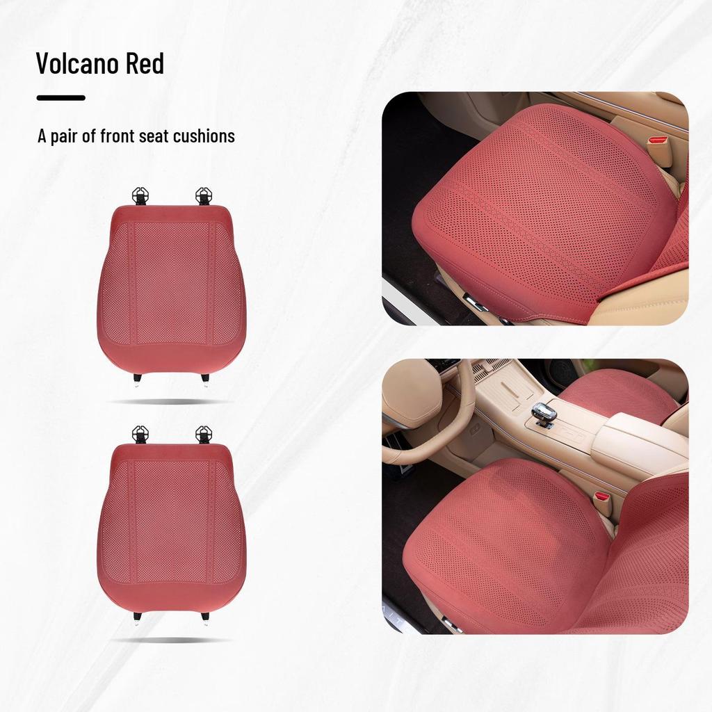 Denza Four Seasons Breathable Car Seat Cushion - Comfortable, Thin Plush, Single-Piece Cover