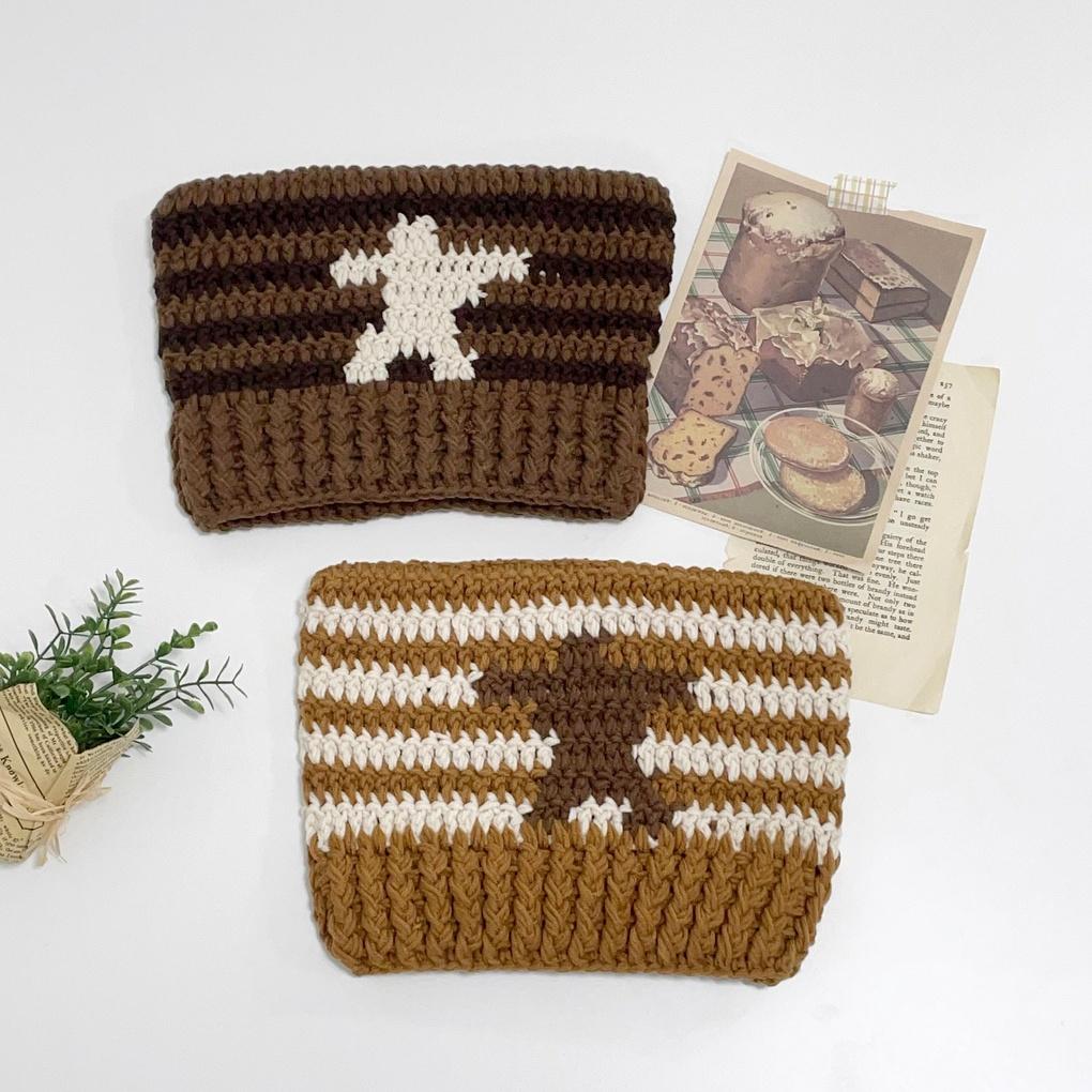 Women's and Men's Daily Striped Horn Beanie Hat