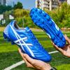 Football Shoes High-top Tf Broken Nails Artificial Flat Leather Feet Boys and Girls Competition Student Training Shoes AG Long Nails
