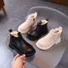 New British-style short boots for girls and boys2026Soft-soled, fleece-lined Martin boots, fashionable and versatile children's cotton boots
