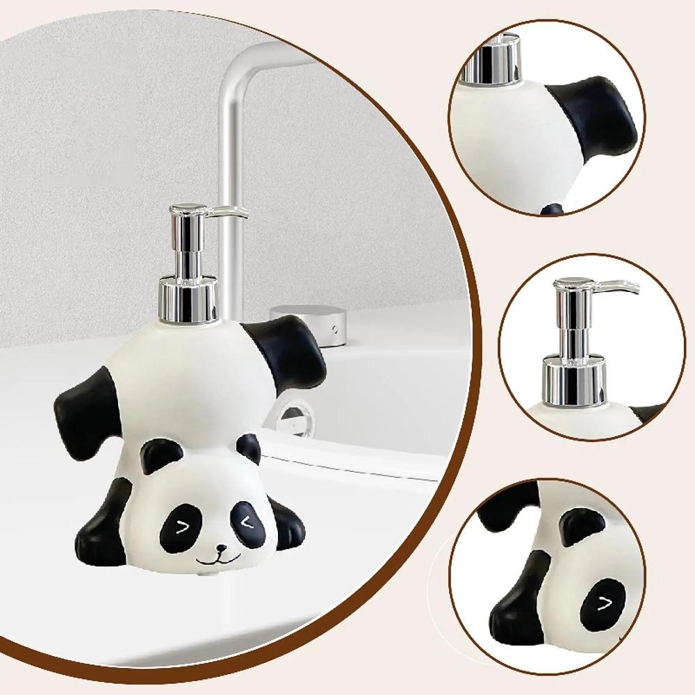 Press Bottle Panda Soap Dispenser Decorative Shampoo Soap Dispenser  Bathroom