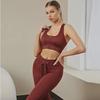Women's Cross-Border Fitness Set: Zipper Vest, Yoga Bra, and Hip-Lifting Drawstring Pants