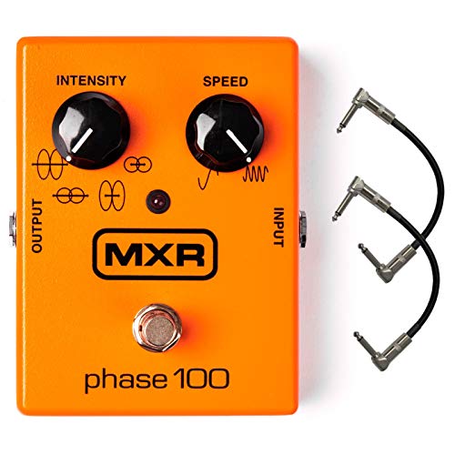 

MXR M107 Phase 100 Guitar Phaser Effects Pedal Bundle with 2 Patch Cables