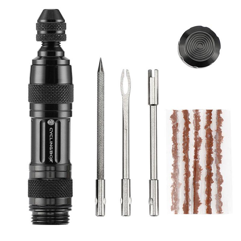 Bike Tubeless Tire Puncture Kit Scooter Motorcycle Bicycle Tyre Repair Tool With 15 PCS Stripes Outdoor Accessories