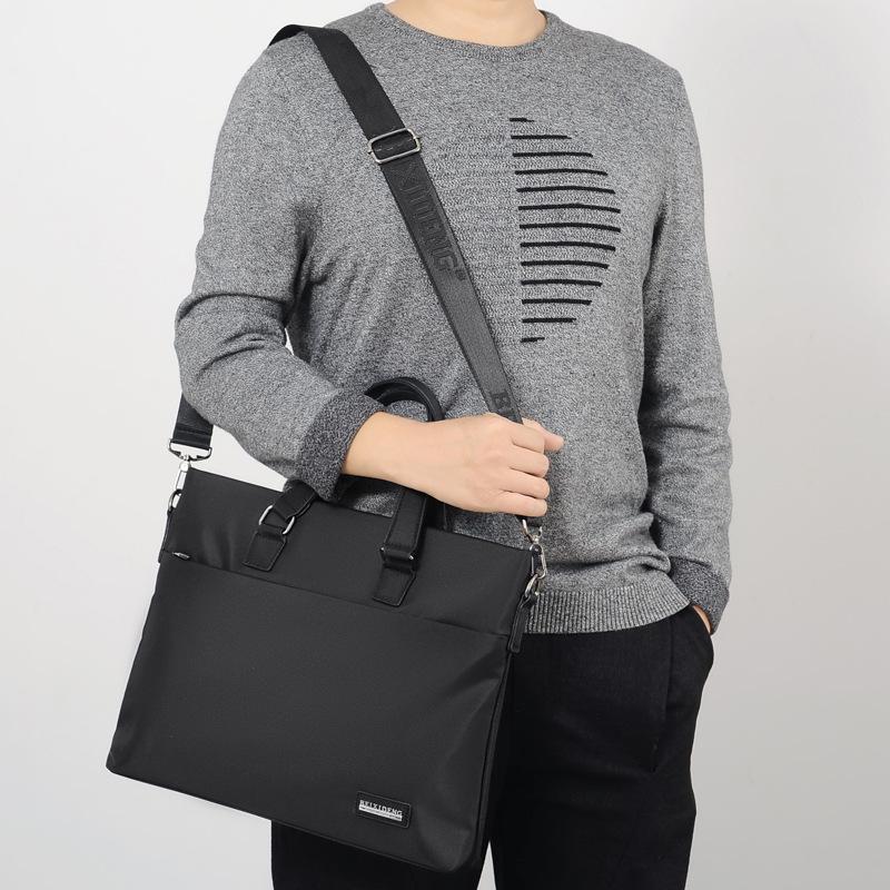 Infineo Men's Oxford Cloth Business Tote: Large Capacity Handbag for Meetings & Files