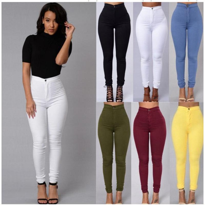 Plus Size Women High Waist Solid Bottom Leggings Casual Slim Pants Stretch Leggings