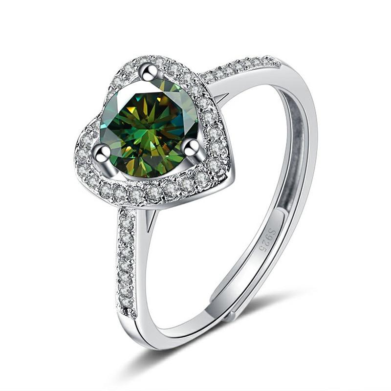 Bague Ringen 1ct 2ct Moissanite Rings Women's Sterling 925 Silver Wedding Ring Engagement Jewelry Valentine's Day Gift For Fiancee