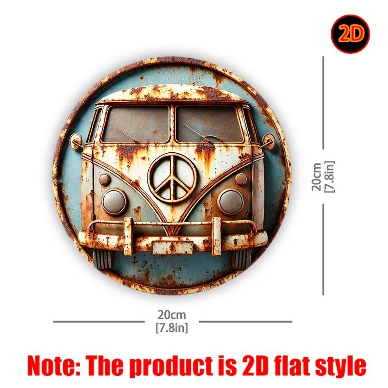 

1 шт., Деревянное фото с 2D-печатью, Древний кемпер с символами мира, 7,8 дюйма для гостиной, спальни, кухни, офиса, ванной комнаты, Идеальный Рождественский