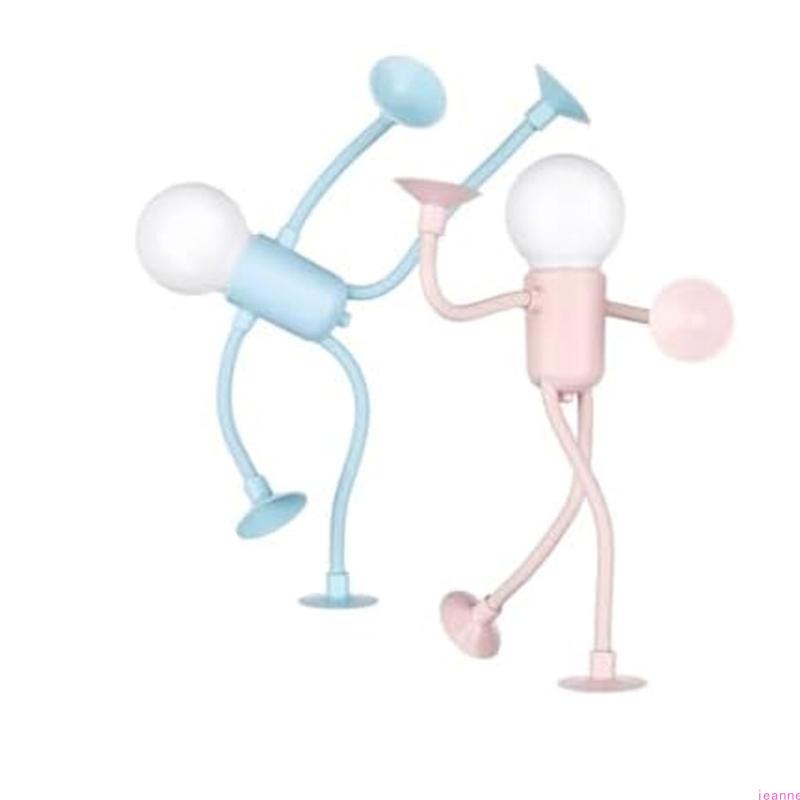 Lampe de nuit Homme Ampoule Créative Drôle Design Innovant à Ventouse Portable Alimentée par Piles Convient pour la Décoration Intérieure