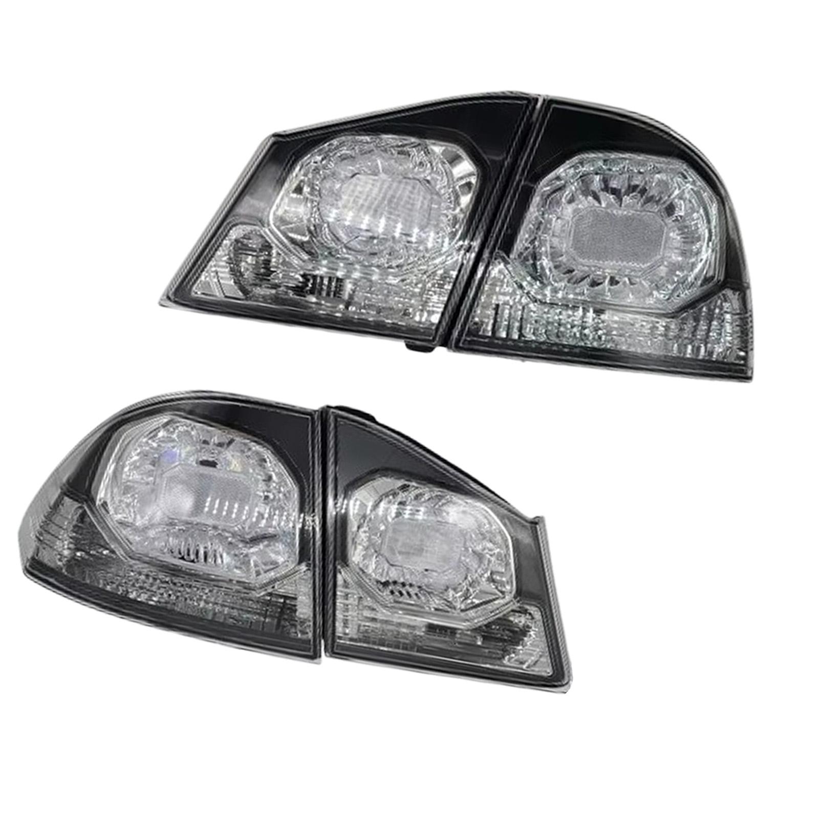 

4X Кристально чистый чехол заднего фонаря для Civic FD2 Type R 2006-2011 Замена в стиле OEM белый